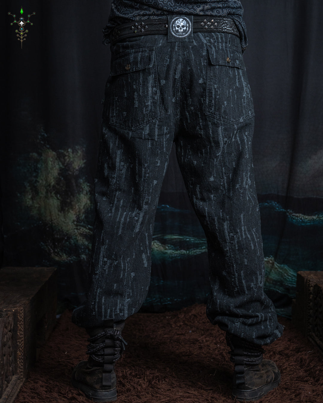 Pants Men / Loose Fit Denim / Stonewashed - BLAKPUNK Distressed
